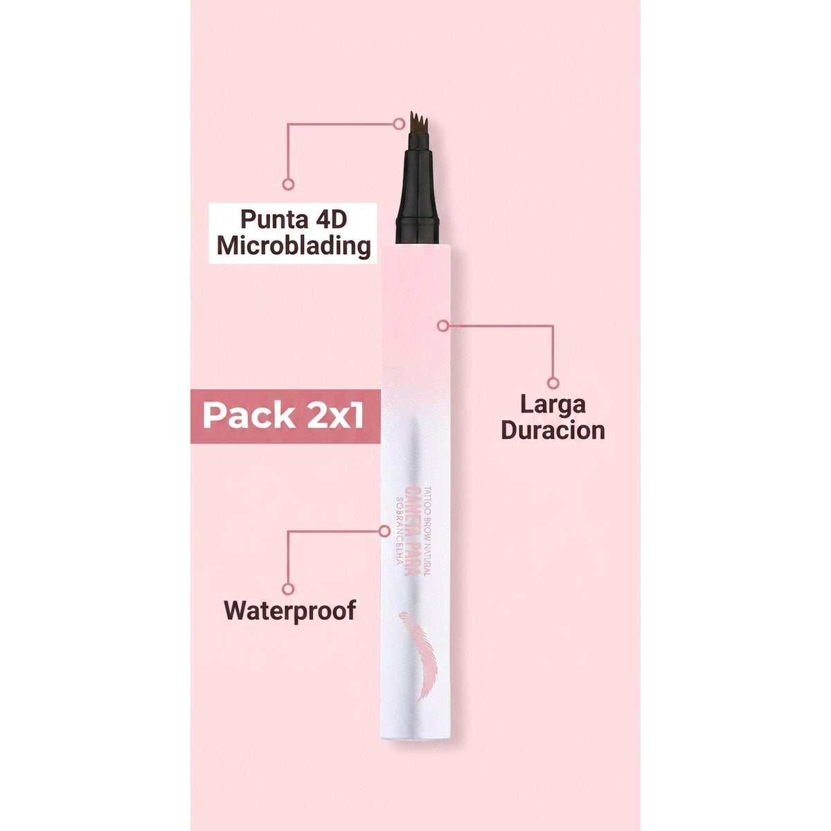 Especificaciones EYE BROWS punta 4D waterproof resistente manchas duración 24h fácil aplicar