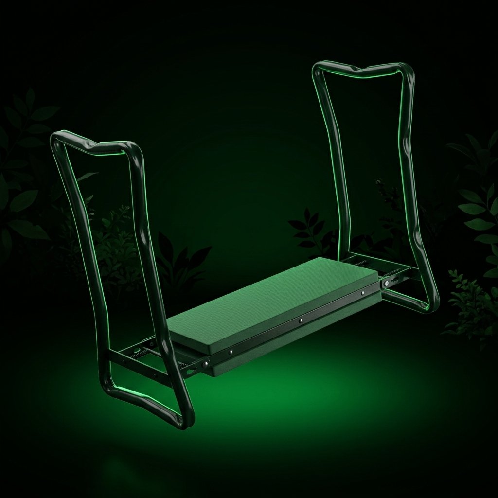 GardenEase banco plegable jardín 2 en 1 arrodillador asiento acolchado acero soporta 100kg