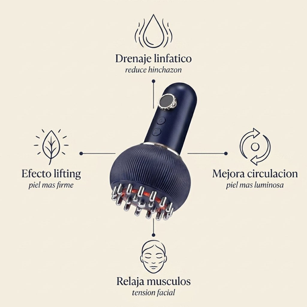 Beneficios: drenaje linfático, circulación, relajación muscular, efecto lifting