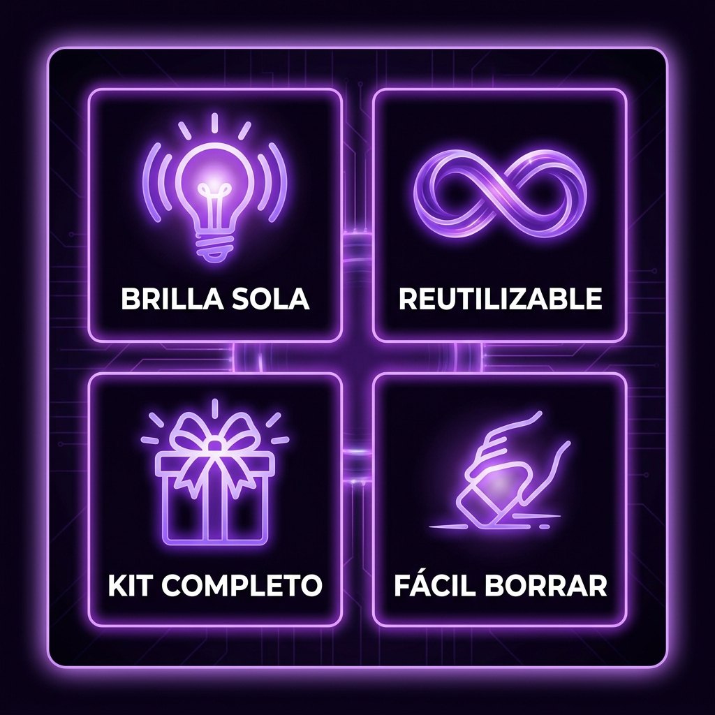 Beneficios LUMIK Brilla en Oscuridad Reutilizable Kit Completo Decoración