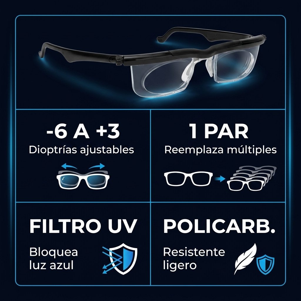 LYNSES -6 a +3 dioptrías un par filtro UV policarbonato resistente liviano