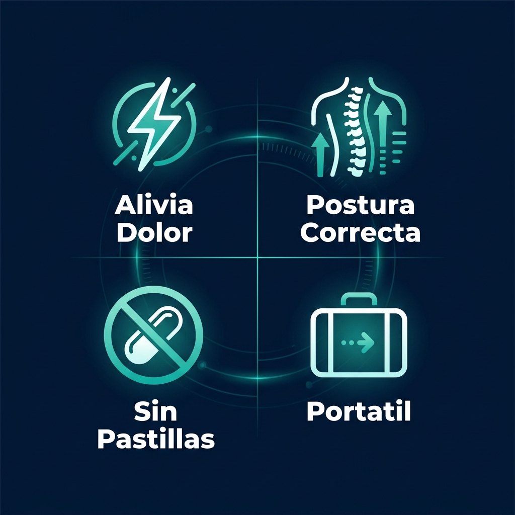 Beneficios NeckRelief Alivia Dolor Postura Correcta Sin Pastillas Portatil