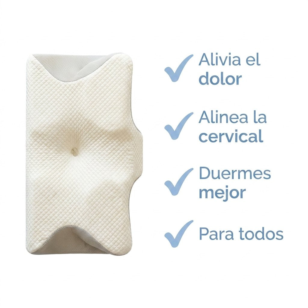 Beneficios OrthoSleep: alivia el dolor, alinea la cervical, duermes mejor, para todos
