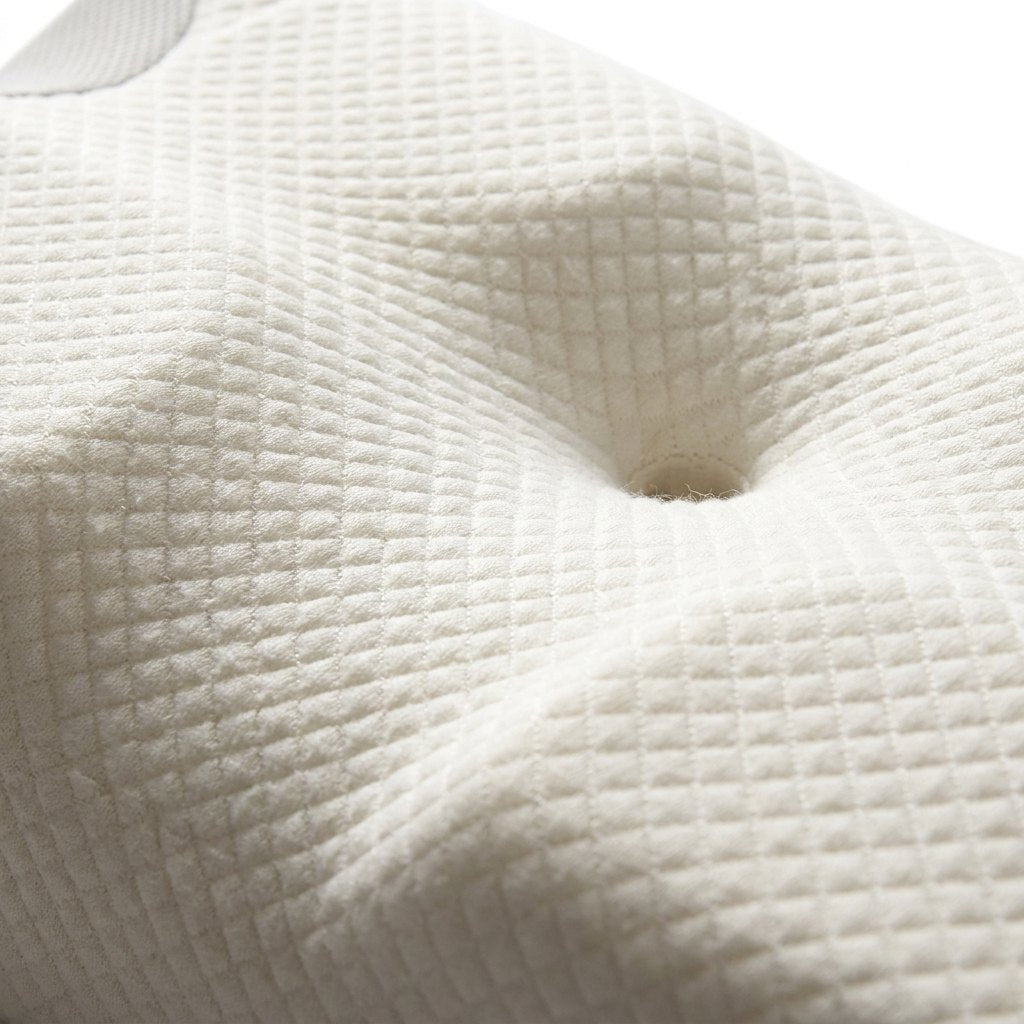 Macro almohada OrthoSleep textura acolchada memory foam suave