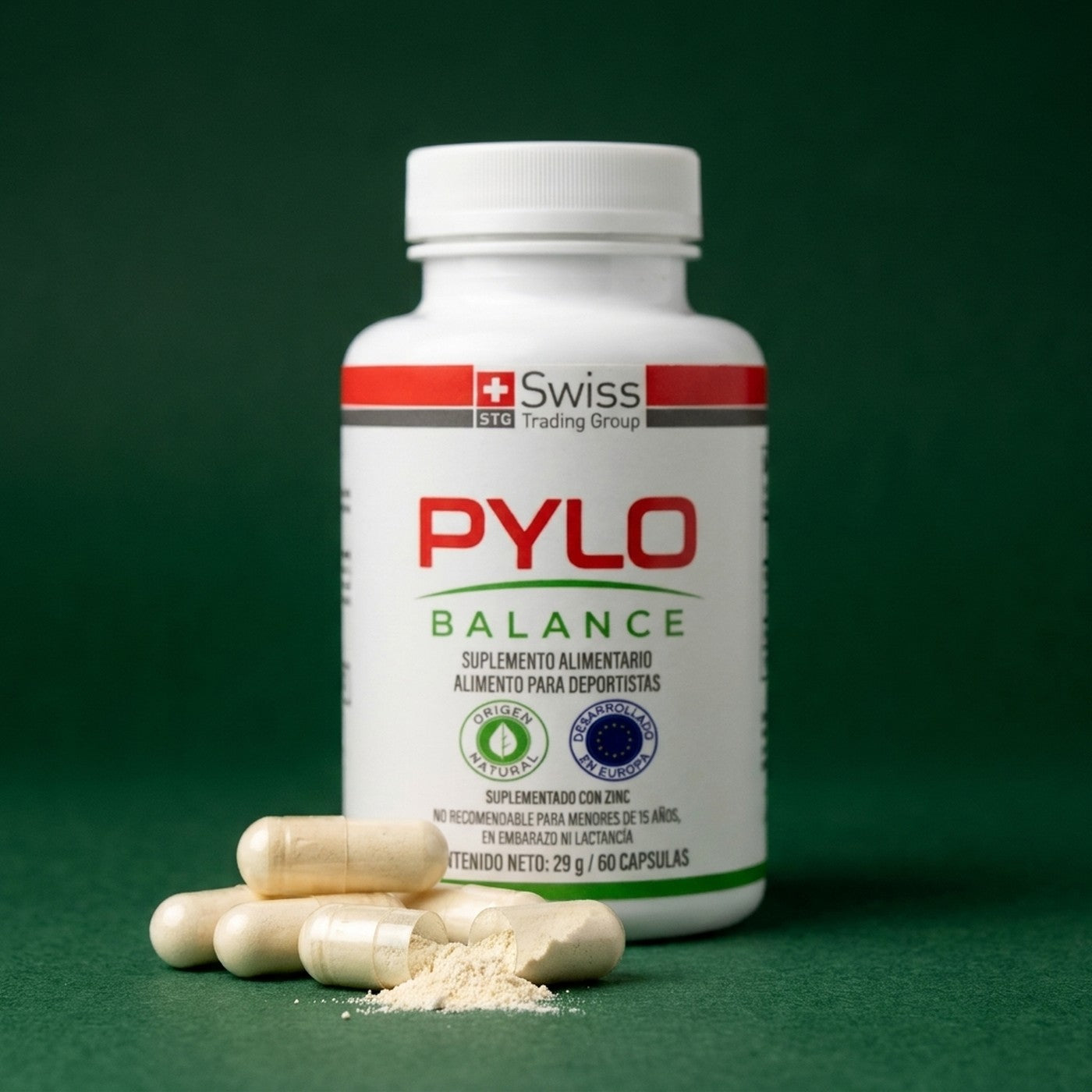 Capsulas vegetales de Pylo Balance