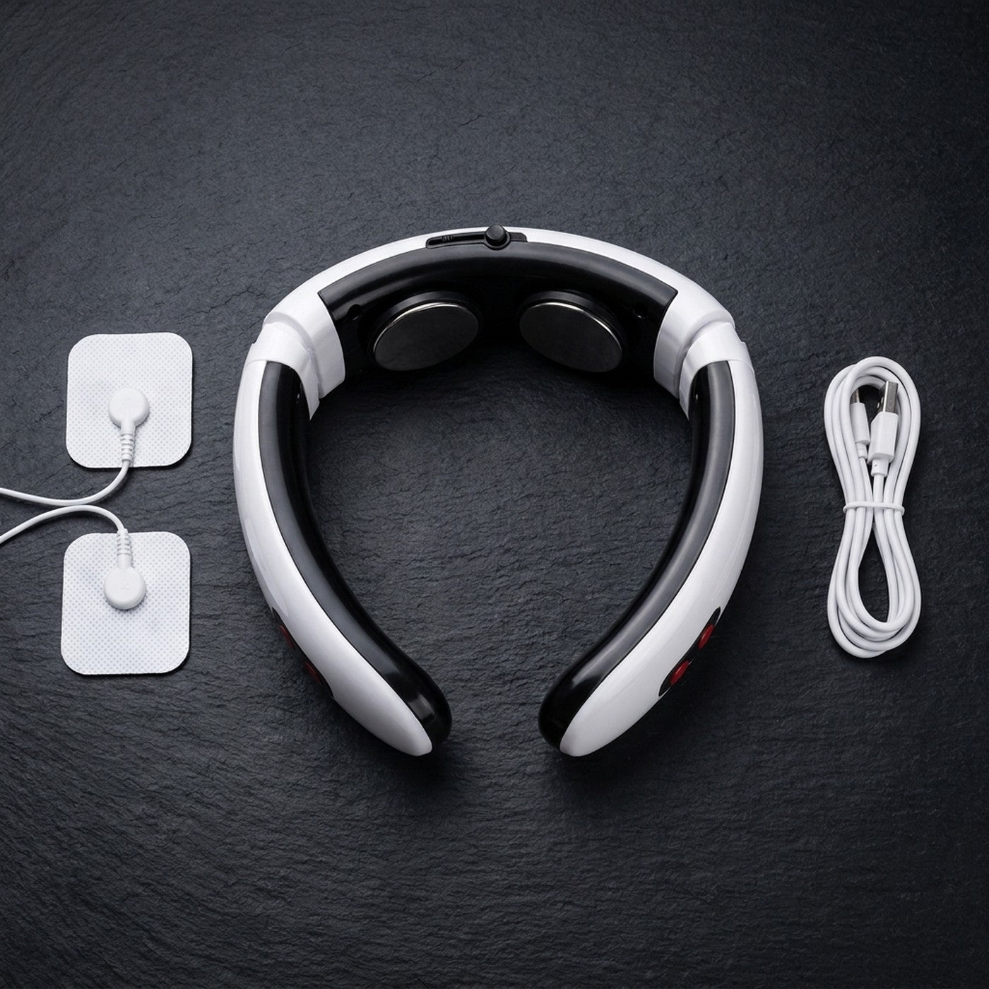 Que incluye: equipo, parches adhesivos y cable USB