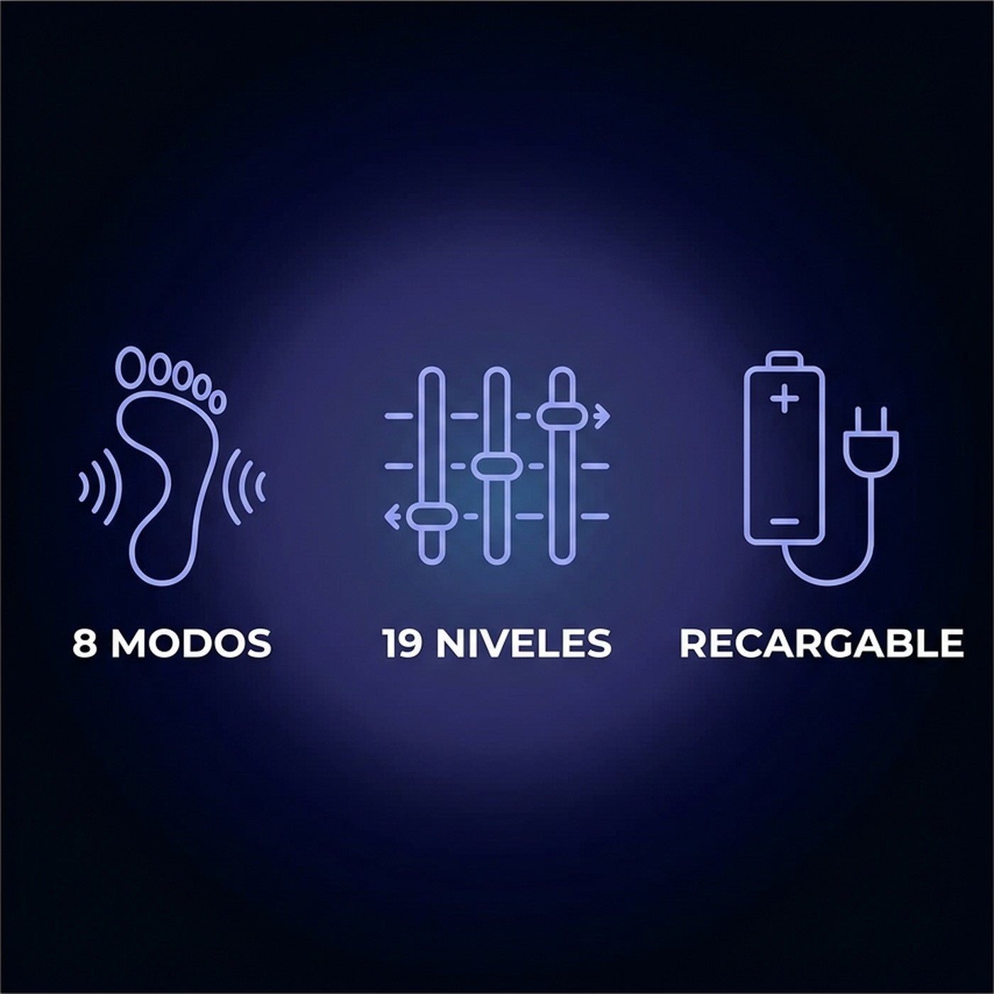 SOLEZEN: 8 modos, 19 niveles, recargable