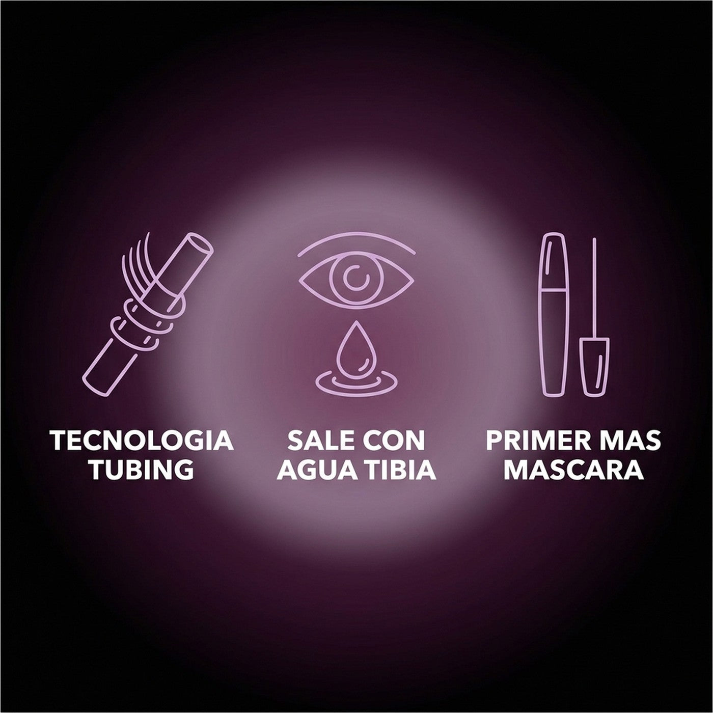 Tecnologia tubing, sale con agua tibia, primer + mascara