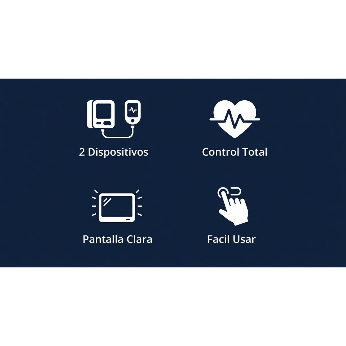 Beneficios VitalPack 2 Dispositivos Control Total Pantalla Clara Facil Usar